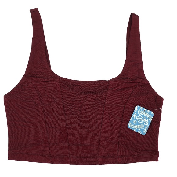 Free People Be Cool Brami Crop Top Tank Cami Acai - Picture 3 of 12